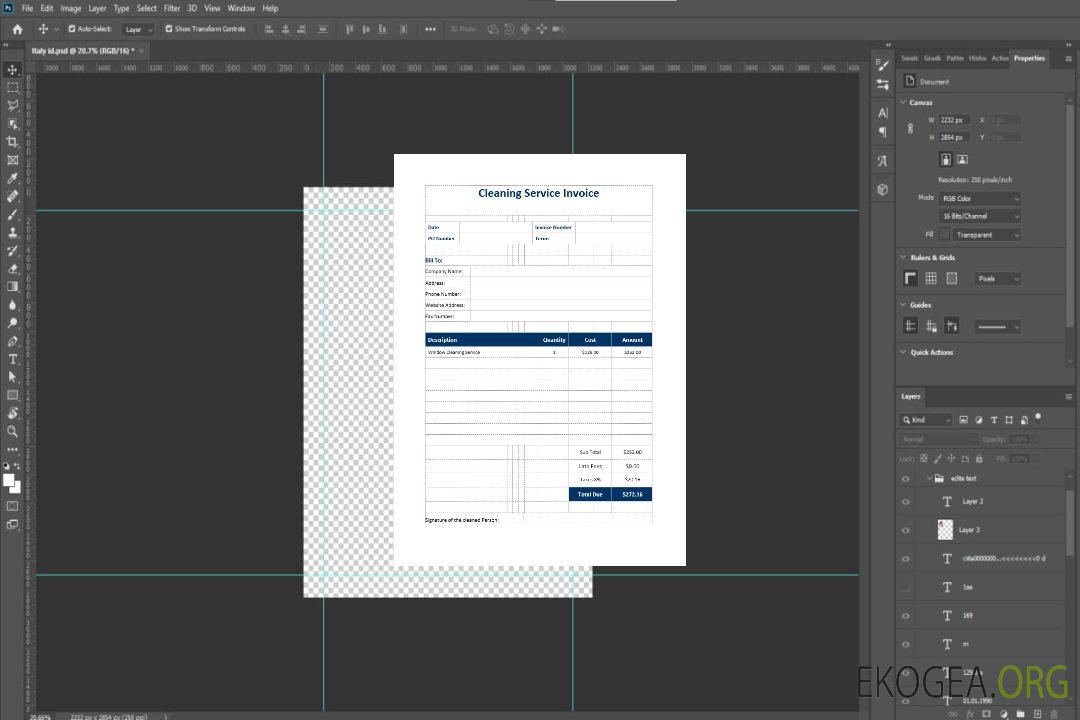 Modèle de facture de service de nettoyage template Modèle de facture de service de nettoyage template